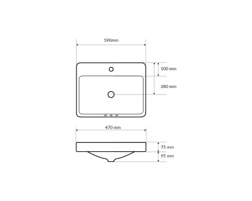 Приобрести Раковина Excellent Holmi 59 CEAC.3201.590.WH Белая в магазине сантехники Santeh-Crystal.ru