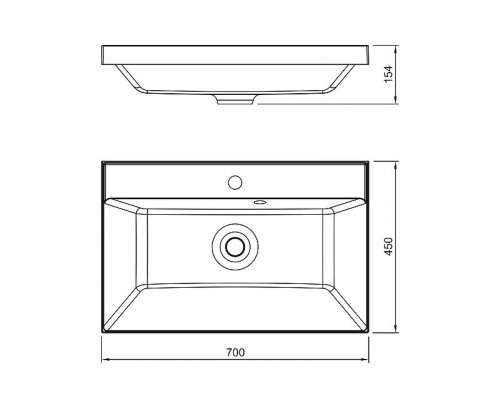 Купить Раковина Florentina Астория 70 10.170.00700.001 Белая в магазине сантехники Santeh-Crystal.ru