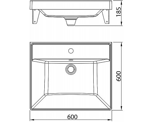 Заказать Раковина Florentina Капелла 60 10.180.00600.001 на стиральную машину Белая в магазине сантехники Santeh-Crystal.ru