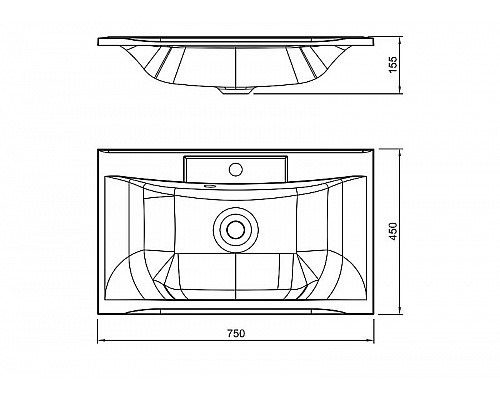 Купить Раковина Florentina Прима 75 10.010.00750.001 Белая в магазине сантехники Santeh-Crystal.ru