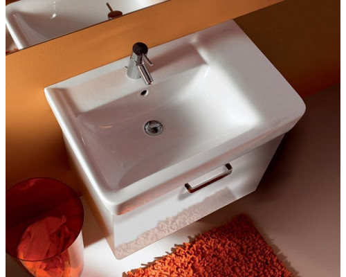 Приобрести Раковина Geberit Renova Nr.1 Plan 75 R 122180000 Белая в магазине сантехники Santeh-Crystal.ru