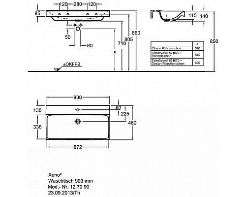 Купить Раковина Geberit Xeno 2 90 500.531.01.1 Белая в магазине сантехники Santeh-Crystal.ru