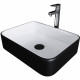 Приобрести Раковина-чаша Grossman 50 GR-4043BW Белая Черная в магазине сантехники Santeh-Crystal.ru
