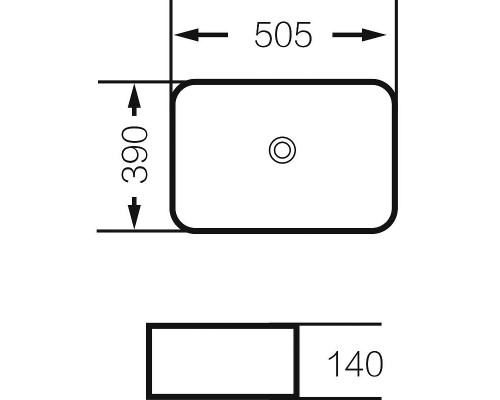 Приобрести Раковина-чаша Grossman 50 GR-4043BW Белая Черная в магазине сантехники Santeh-Crystal.ru