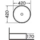 Купить Раковина-чаша Grossman 42 GR-3014 Белая в магазине сантехники Santeh-Crystal.ru