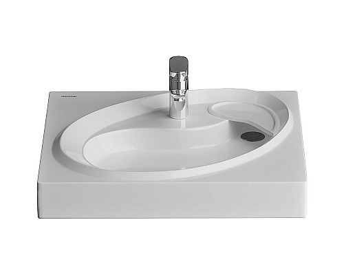 Купить Раковина Grossman Alvaro 55 1605501 на стиральную машину Белая в магазине сантехники Santeh-Crystal.ru