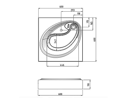 Приобрести Раковина Grossman Alvaro 60 1606001 на стиральную машину Белая в магазине сантехники Santeh-Crystal.ru