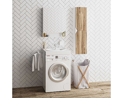 Приобрести Раковина Grossman Alvaro 60 1606001 на стиральную машину Белая в магазине сантехники Santeh-Crystal.ru