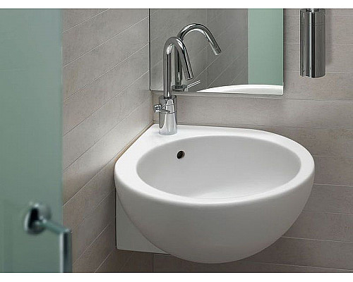 Santeh-Crystal.ru: Раковина Hatria You and Me 46 R Y0H701 угловая Белая Купить Раковина Hatria You and Me 46 R Y0H701 угловая Белая в магазине сантехники Santeh-Crystal.ru