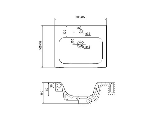 Купить Раковина Iddis 50 0145000i28 Белая в магазине сантехники Santeh-Crystal.ru