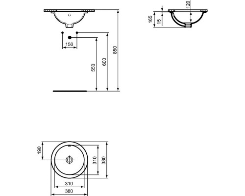 Купить Раковина Ideal Standard Connect 38 E505201 Euro White в магазине сантехники Santeh-Crystal.ru