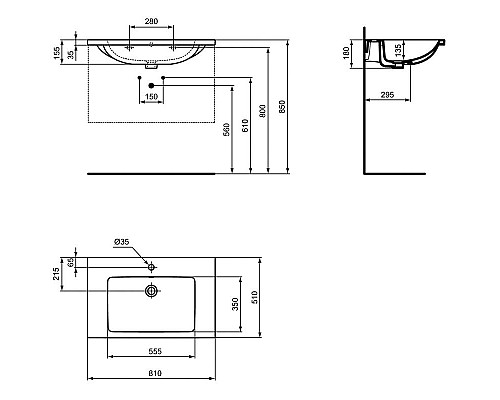 Santeh-Crystal.ru: Раковина Ideal Standard I.Life B 81 T460401 Евробелая Купить Раковина Ideal Standard I.Life B 81 T460401 Евробелая в магазине сантехники Santeh-Crystal.ru
