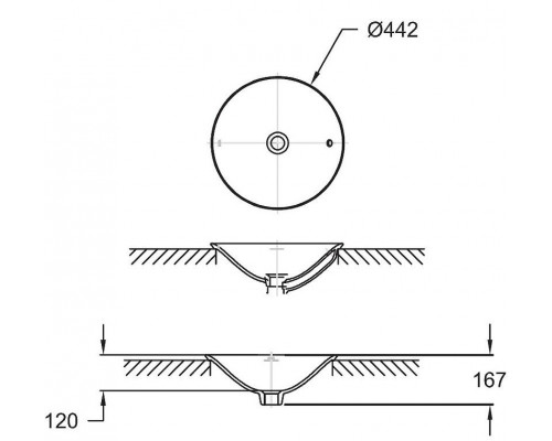 Купить Раковина Jacob Delafon Carillon 45 E96118-0 Белая в магазине сантехники Santeh-Crystal.ru
