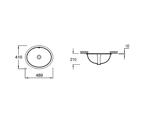 Купить Раковина Jacob Delafon Caxton 49 E2210-0 Белая в магазине сантехники Santeh-Crystal.ru