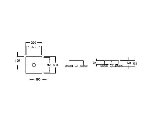 Купить Раковина-чаша Jacob Delafon Delta Pure 39 E90011-0 Белая в магазине сантехники Santeh-Crystal.ru