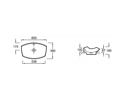 Заказать Раковина-чаша Jacob Delafon Leaf 60 E1186-00 Белая в магазине сантехники Santeh-Crystal.ru