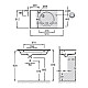 Купить Раковина Jacob Delafon Odeon Rive Gauche 90 EXAV112-Z-00 Белая в магазине сантехники Santeh-Crystal.ru