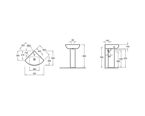 Купить Раковина Jacob Delafon Odeon Up E4710-00 Белая в магазине сантехники Santeh-Crystal.ru