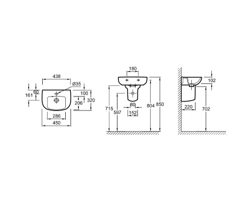 Приобрести Раковина Jacob Delafon Odeon Up 45 E4760-00 Белая в магазине сантехники Santeh-Crystal.ru