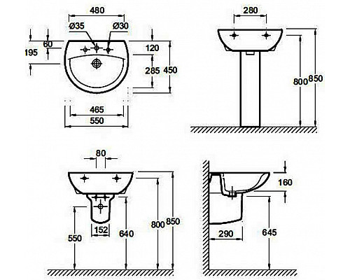 Santeh-Crystal.ru: Раковина Jacob Delafon Patio 55 E4158NG-00 Белая Заказать Раковина Jacob Delafon Patio 55 E4158NG-00 Белая в магазине сантехники Santeh-Crystal.ru