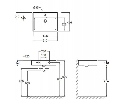 Приобрести Раковина Jacob Delafon Vivienne 60 EXBH112-00 Белая в магазине сантехники Santeh-Crystal.ru