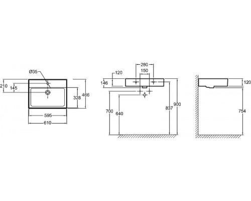 Приобрести Раковина Jacob Delafon Vivienne 60 EXBH112-NGM Черная матовая в магазине сантехники Santeh-Crystal.ru