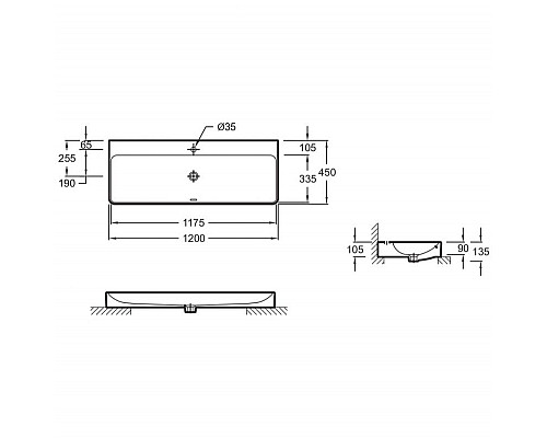 Купить Раковина Jacob Delafon Vox 120 EVA112-00 Белая в магазине сантехники Santeh-Crystal.ru
