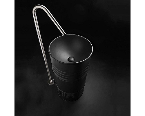 Купить Раковина Kerasan Artwork Barrel 45 474331 Черная матовая в магазине сантехники Santeh-Crystal.ru