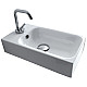 Купить Раковина Kerasan Cento 45 353701Lx1 Белая в магазине сантехники Santeh-Crystal.ru