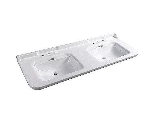 Santeh-Crystal.ru: Раковина Kerasan Waldorf 150 4143K1bi/crx3 двойная Белая Купить Раковина Kerasan Waldorf 150 4143K1bi/crx3 двойная Белая в магазине сантехники Santeh-Crystal.ru