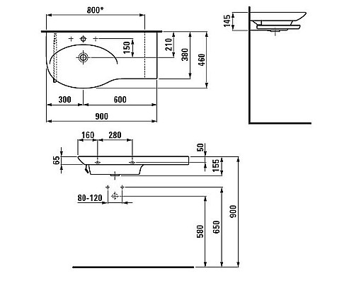Santeh-Crystal.ru: Раковина Laufen Palace New 90 L 8.1670.2.000.104.1 Белая Приобрести Раковина Laufen Palace New 90 L 8.1670.2.000.104.1 Белая в магазине сантехники Santeh-Crystal.ru