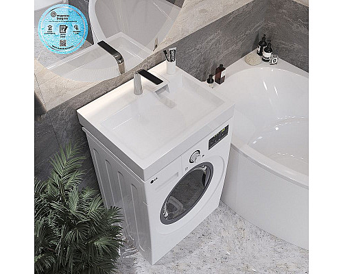Santeh-Crystal.ru: Раковина Marmo Bagno Дельта 60 MB-DL60-50 на стиральную машину Белая Купить Раковина Marmo Bagno Дельта 60 MB-DL60-50 на стиральную машину Белая в магазине сантехники Santeh-Crystal.ru
