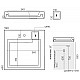 Купить Раковина Marmo Bagno Дельта 60 MB-DL60-50 на стиральную машину Белая в магазине сантехники Santeh-Crystal.ru