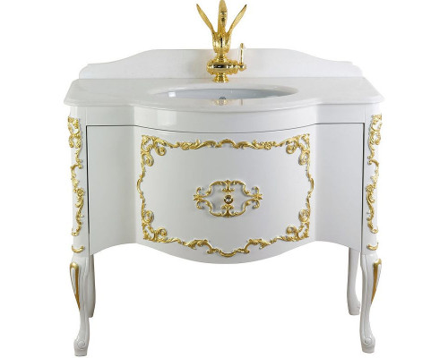 Заказать Столешница под раковину Migliore Amelia 100 27775 Bianco Cristallino в магазине сантехники Santeh-Crystal.ru