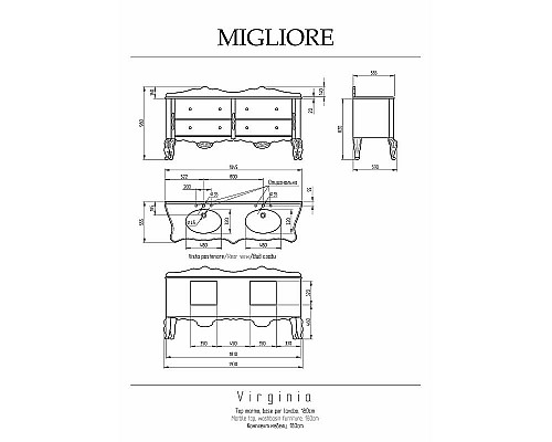 Santeh-Crystal.ru: Столешница под раковину Migliore Virginia 189 30284 Bianco Cristallino Купить Столешница под раковину Migliore Virginia 189 30284 Bianco Cristallino в магазине сантехники Santeh-Crystal.ru