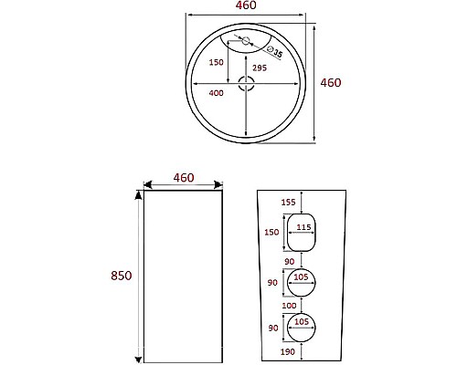 Купить Раковина Mira 46 MR-4747NP Белая в магазине сантехники Santeh-Crystal.ru