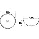 Купить Раковина-чаша Mira 38 MR-6016 Белая в магазине сантехники Santeh-Crystal.ru