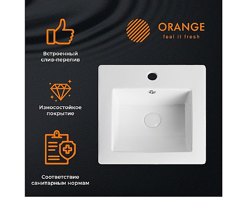 Купить Раковина Orange 41 B03-410W Белая в магазине сантехники Santeh-Crystal.ru