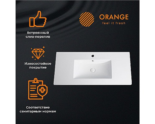 Заказать Раковина Orange 101 B03-1000W Белая в магазине сантехники Santeh-Crystal.ru