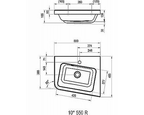 Santeh-Crystal.ru: Раковина Ravak 10° 55 R XJIP1155000 угловая Белая Приобрести Раковина Ravak 10° 55 R XJIP1155000 угловая Белая в магазине сантехники Santeh-Crystal.ru