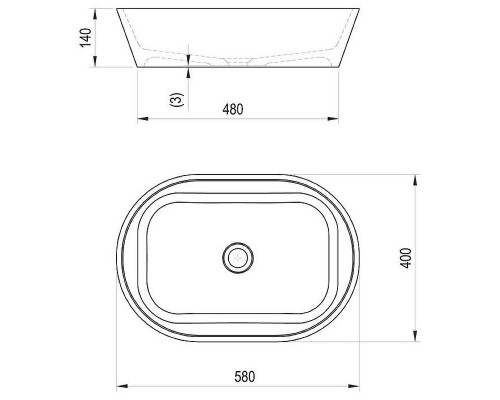 Приобрести Раковина-чаша Ravak Solo 58 XJX01358000 Белая в магазине сантехники Santeh-Crystal.ru