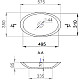 Заказать Раковина 57,5x35 см Salini S-Sense Callista 02 1101102G в магазине сантехники Santeh-Crystal.ru