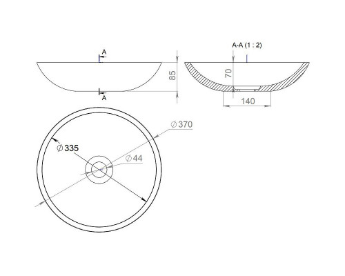 Приобрести Раковина 37x37 см Salini S-Stone Callista 05 1101205SM в магазине сантехники Santeh-Crystal.ru