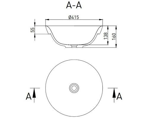 Приобрести Раковина 41,5x41,5 см Salini S-Stone Marea 03 1802203M в магазине сантехники Santeh-Crystal.ru