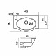 Заказать Раковина Santek Форум 45 L 1WH110542 Белая в магазине сантехники Santeh-Crystal.ru