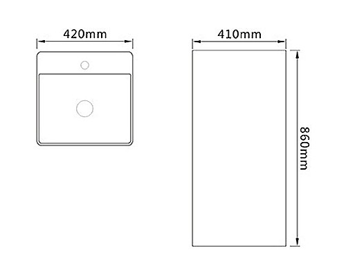 Заказать Раковина SantiLine 42 SL-4005MC Серая матовая в магазине сантехники Santeh-Crystal.ru
