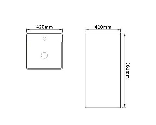 Купить Раковина SantiLine 42 SL-4005 Белая в магазине сантехники Santeh-Crystal.ru