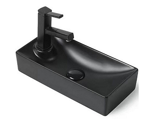 Приобрести Раковина SantiLine 43 L SL-2009LMB Черная матовая в магазине сантехники Santeh-Crystal.ru