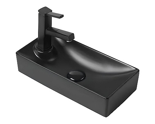 Заказать Раковина SantiLine 43 R SL-2009RMB Черная матовая в магазине сантехники Santeh-Crystal.ru