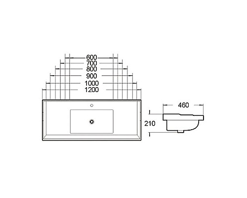 Купить Раковина SantiLine 60 SL-2112(60) Белая в магазине сантехники Santeh-Crystal.ru